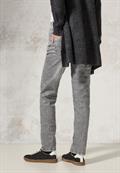 Straight Leg Jeans light grey stone wash