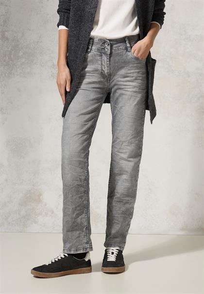 Straight Leg Jeans light grey stone wash