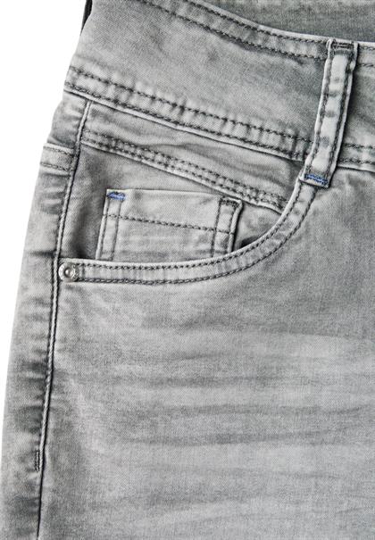 Straight Leg Jeans light grey stone wash