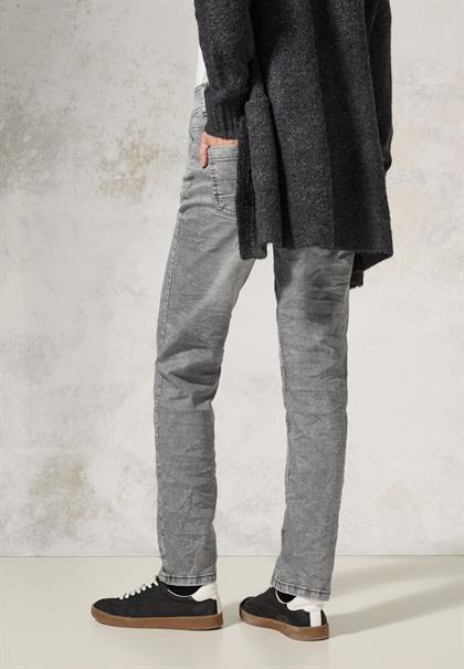 Straight Leg Jeans light grey stone wash