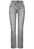 Straight Leg Jeans light grey stone wash