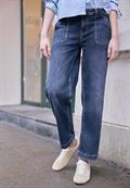 Straight Leg Jeans medium blue washed