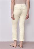 Straight Leg Jeans mit fransigem Saum ecru soft washed