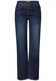 Straight Leg Jeans mit Gürtel deep blue washed