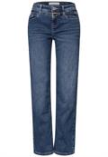 Straight Leg Jeans mit Gürtel mid blue random washed