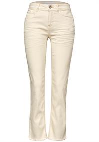 Straight Leg Jeans mit offenem Saum ecru washed