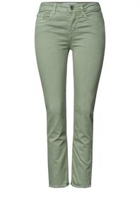 Straight Leg Jeans mit offenem Saum mint green washed