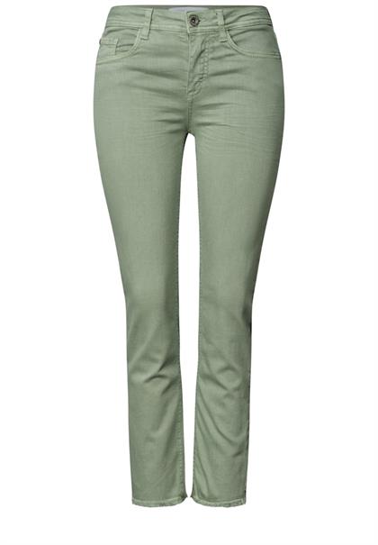 Straight Leg Jeans mit offenem Saum mint green washed