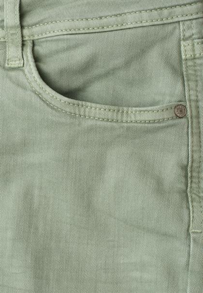 Straight Leg Jeans mit offenem Saum mint green washed