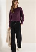 Straight Leg Jersey-Hose black