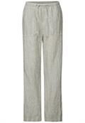 Straight Leg Leinenhose peridot green