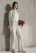 Straight Leg Leinenhose peridot green