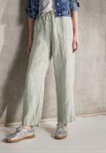 Straight Leg Leinenhose peridot green