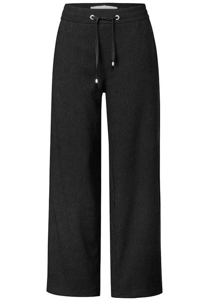 Straight Leg Strukturhose black