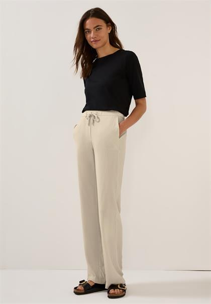 Straight Leg Strukturhose boulder beige