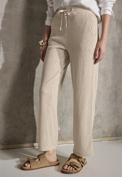 Straight Leg Strukturhose moonstone sand