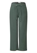 Straight Leg Viskose Hose dark balmy khaki