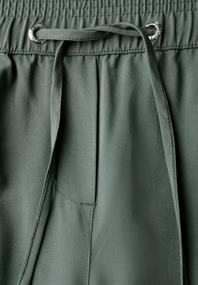 Straight Leg Viskose Hose dark balmy khaki