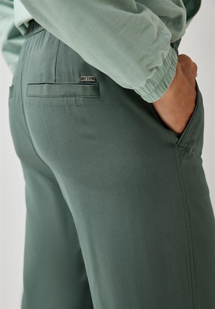 Straight Leg Viskose Hose dark balmy khaki
