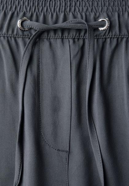 Straight Leg Viskose Hose volcanic grey