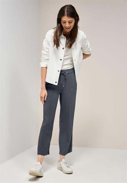 Straight Leg Viskose Hose volcanic grey