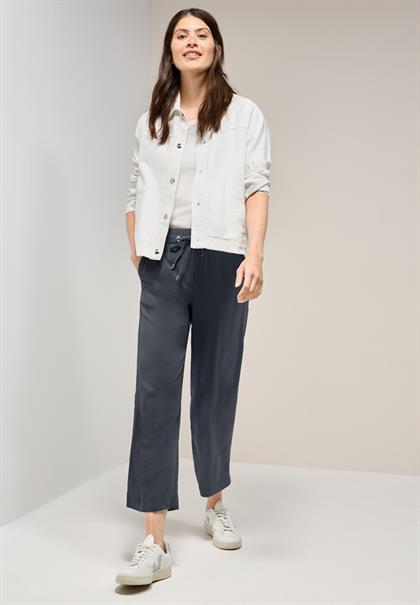 Straight Leg Viskose Hose volcanic grey
