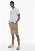 Strecht Twill Cargo Shorts pure sand