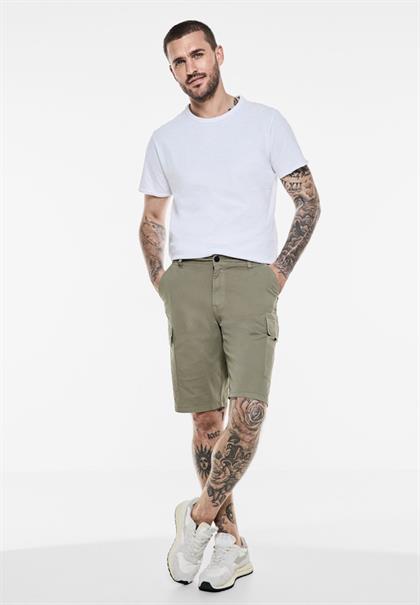 Strecht Twill Cargo Shorts sea stone grey
