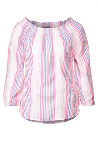 Streifen Carmenbluse off white