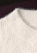 Streifen Federgarnpullover soft beige