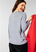Streifen Shirt mit Wording dark vintage blue