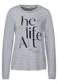 Streifen Shirt mit Wording dark vintage blue