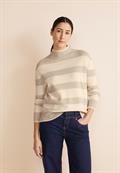 Streifen Strickpullover lucid white