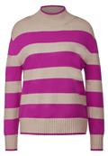 Streifen Strickpullover purple cozy pink