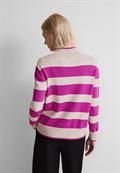 Streifen Strickpullover purple cozy pink