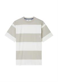 Streifen-T-Shirt oversize egg white-seneca rock