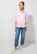 Streifenbluse im Baumwollmix soft legend rose