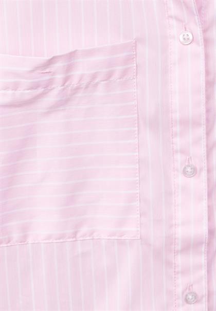 Streifenbluse im Baumwollmix soft legend rose