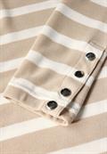 Streifenshirt mit Knöpfen sheer beige
