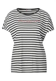 Streifenshirt mit Wording black