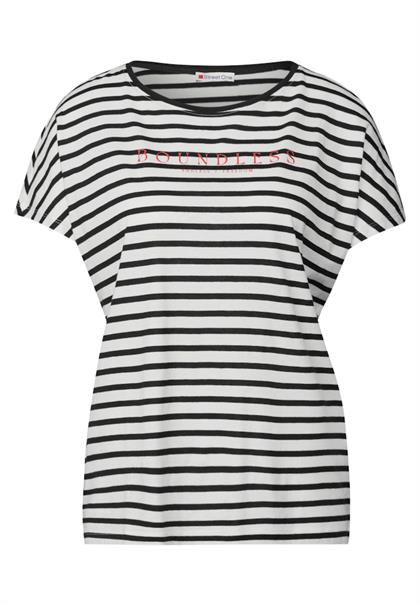 Streifenshirt mit Wording black