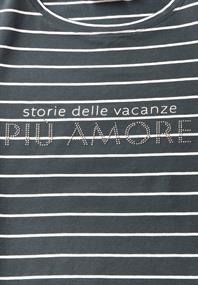 Streifenshirt mit Wording slate khaki