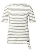 Streifenshirt mit Wording vanilla white