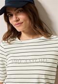 Streifenshirt mit Wording vanilla white