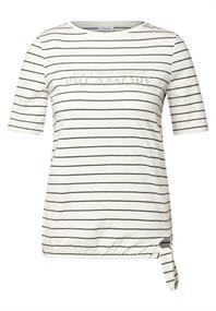 Streifenshirt mit Wording vanilla white
