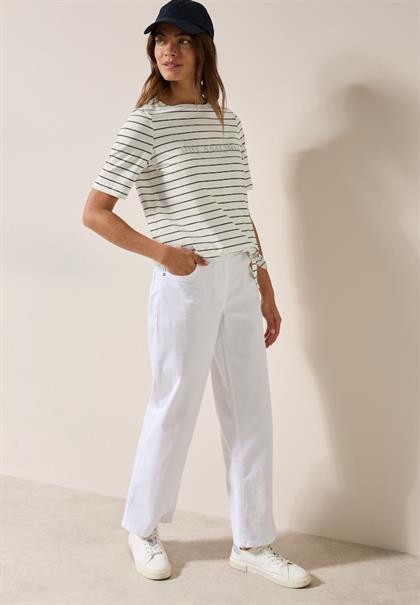 Streifenshirt mit Wording vanilla white