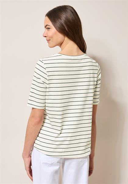 Streifenshirt mit Wording vanilla white