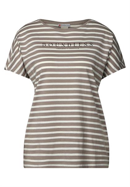Streifenshirt mit Wording vintage stone