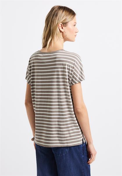 Streifenshirt mit Wording vintage stone