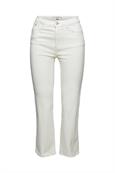 Stretch-Hose mit ausgestelltem Bein off white